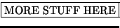\fbox{MORE STUFF HERE}