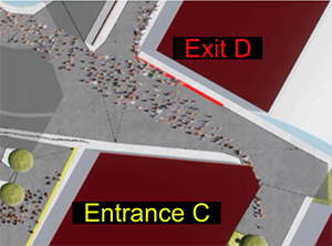 Sketch-based control of a crowd simulation