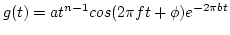 Gammatone filter equation